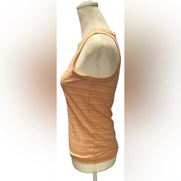 Madewell Ribbed Orange Striped Tank Top Size XS - Picture 4 of 6
